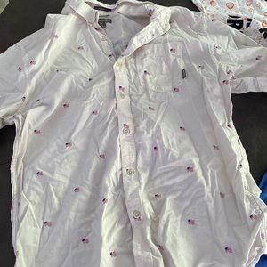 Eddie Bauer summer USA cookout themed button down